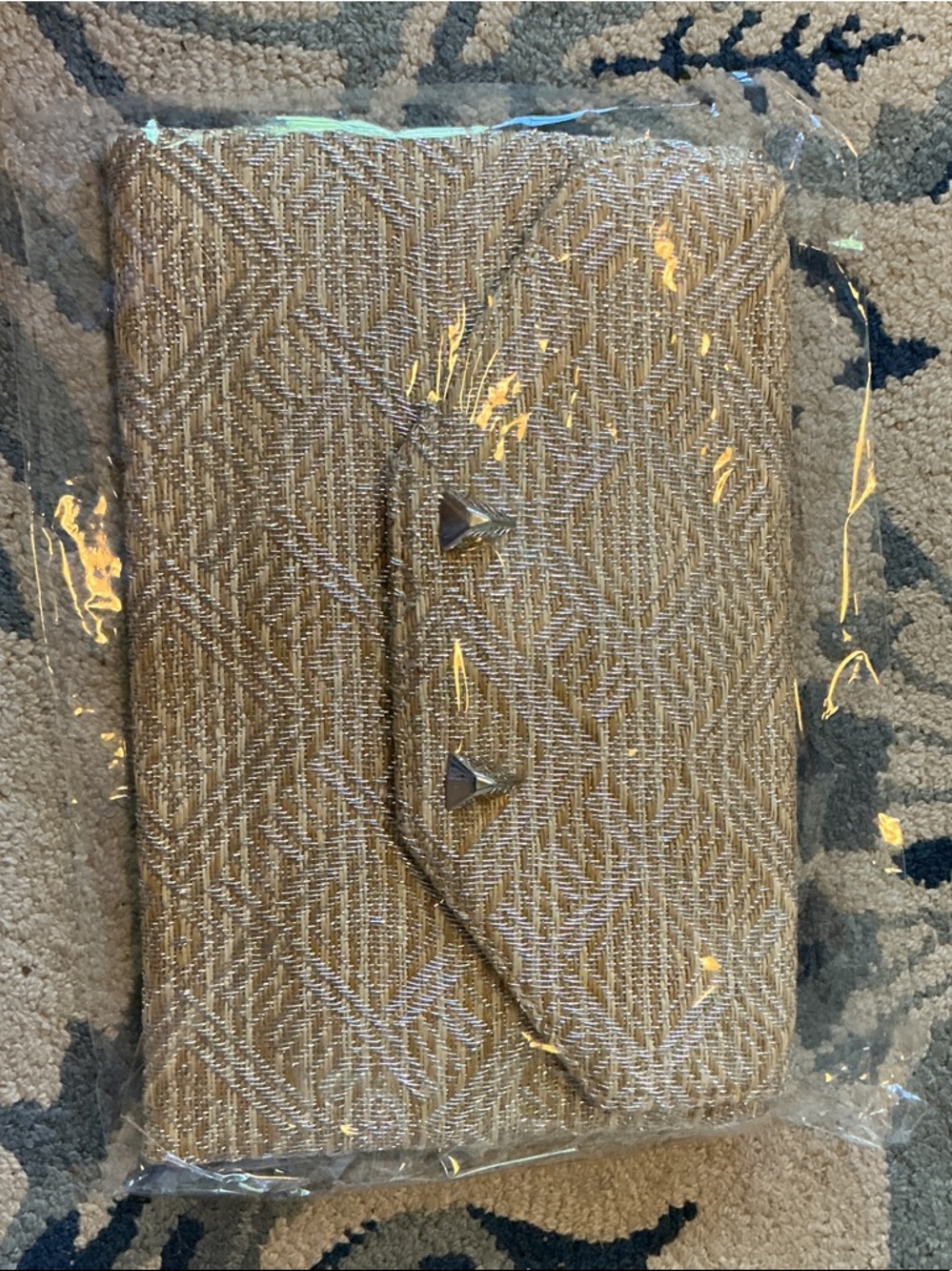 Stella & Dot Fold-Over Clutch with Pyramid Studs